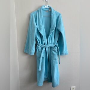 L.L. BEAN Blue Fleece Wrap Bath Robe Youth Unisex Boys Girls Kids Size XL 18